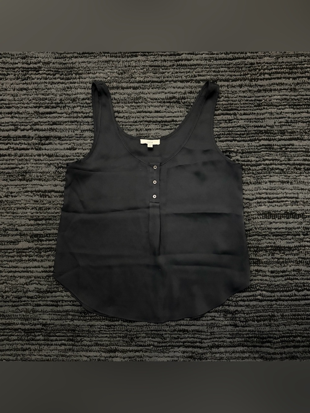 Joie Caelen Button Front Scoop Neck Sleeveless Henley Tank